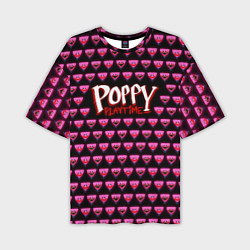 Мужская футболка оверсайз Poppy Playtime - Kissy Missy Pattern - Huggy Wuggy