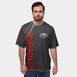 Футболка оверсайз мужская Тойота - Абстракция, цвет: 3D-принт — фото 2