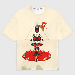 Мужская футболка оверсайз Cult of the lamb art