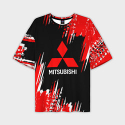 Мужская футболка оверсайз Mitsubishi - краска