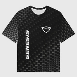Мужская футболка оверсайз Genesis карбоновый фон