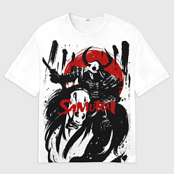 Мужская футболка оверсайз Самурай На Лошади