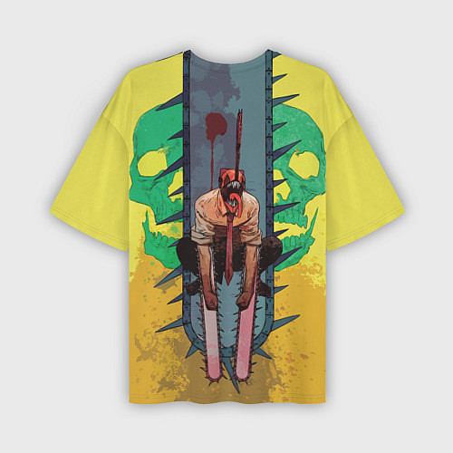 Мужская футболка оверсайз Человек-бензопила : Дэндзи / 3D-принт – фото 2