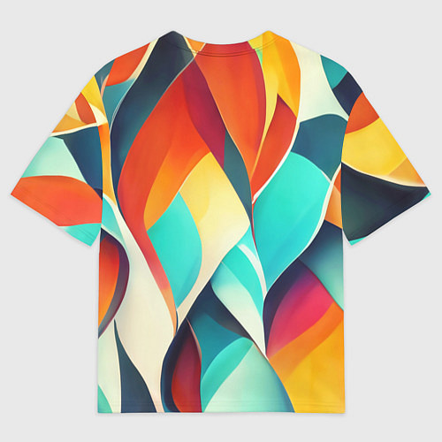 Мужская футболка оверсайз Красивые многоцветные узоры / 3D-принт – фото 2