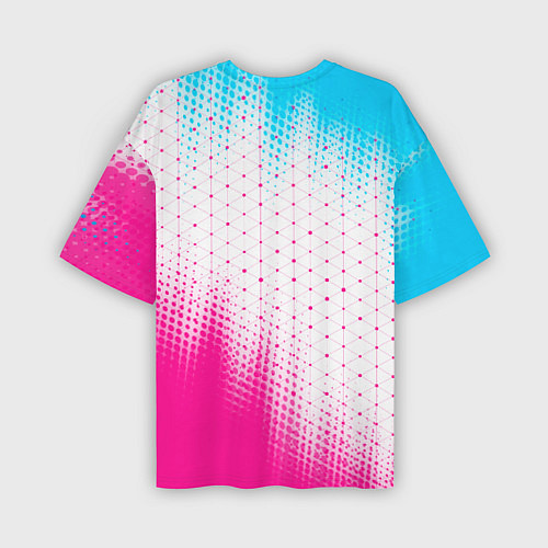 Мужская футболка оверсайз Haval neon gradient style: символ сверху / 3D-принт – фото 2