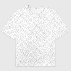 Мужская футболка оверсайз Little Ghosts on white