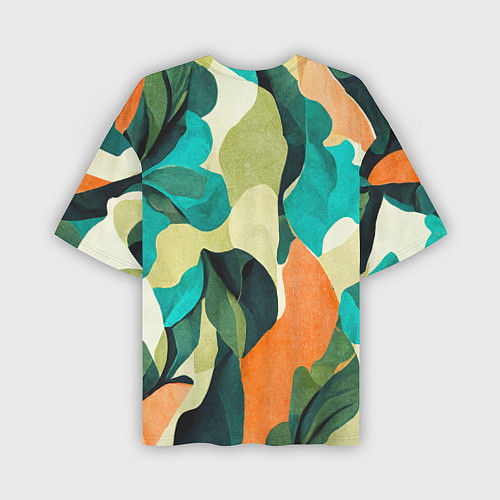 Мужская футболка оверсайз Multicoloured camouflage / 3D-принт – фото 2