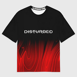 Футболка оверсайз мужская Disturbed red plasma, цвет: 3D-принт
