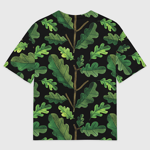 Мужская футболка оверсайз Дубовый паттерн / 3D-принт – фото 2