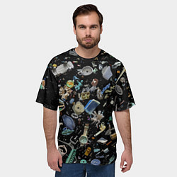 Футболка оверсайз мужская Пластиковый мусор - всякая всячина!, цвет: 3D-принт — фото 2