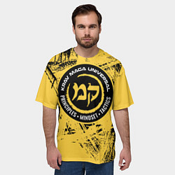 Футболка оверсайз мужская Krav maga national wrestling emblem, цвет: 3D-принт — фото 2