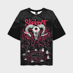 Мужская футболка оверсайз Slipknot - goat skull