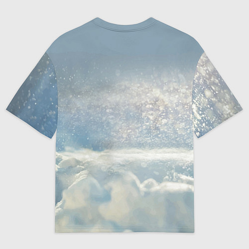 Мужская футболка оверсайз Кот встречает Новый Год! / 3D-принт – фото 2