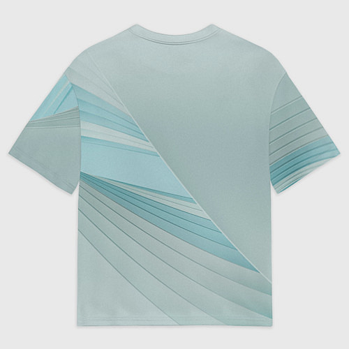 Мужская футболка оверсайз Абстрактные слои листов / 3D-принт – фото 2