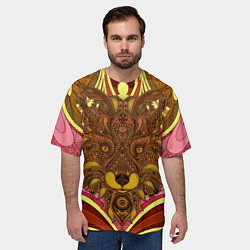 Футболка оверсайз мужская Изображение лисы, цвет: 3D-принт — фото 2