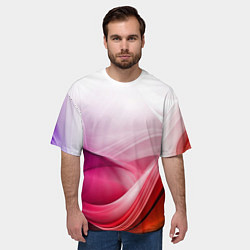 Футболка оверсайз мужская Кремовый дизайн, цвет: 3D-принт — фото 2