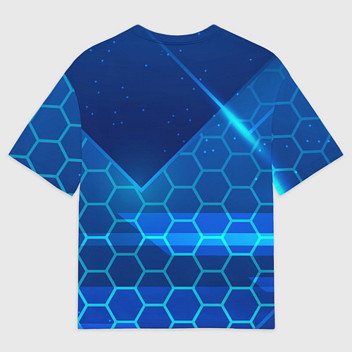Мужская футболка оверсайз Napoli Соты абстракция / 3D-принт – фото 2