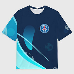 Футболка оверсайз мужская Фк псж абстракция, цвет: 3D-принт