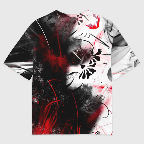 Мужская футболка оверсайз Самурай в кимоно / 3D-принт – фото 2