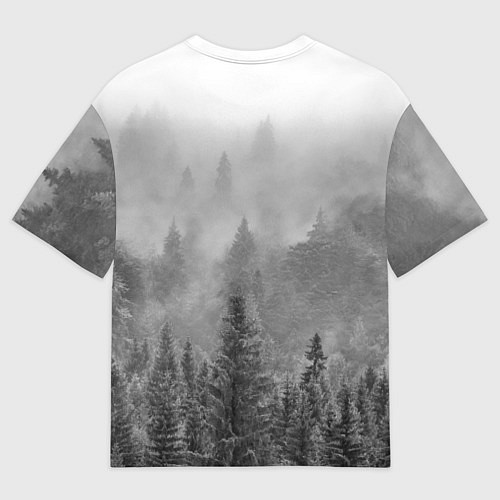 Мужская футболка оверсайз Gray Forest / 3D-принт – фото 2