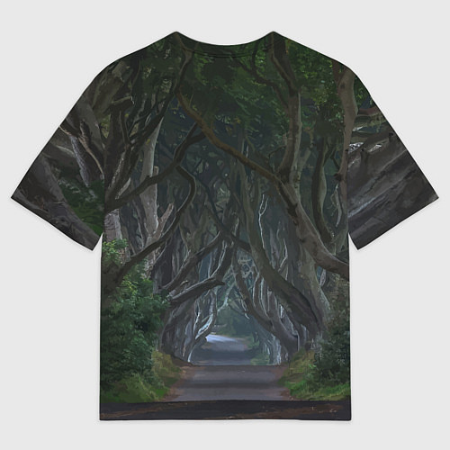 Мужская футболка оверсайз Ворон, сидящий на тыкве - Halloween / 3D-принт – фото 2