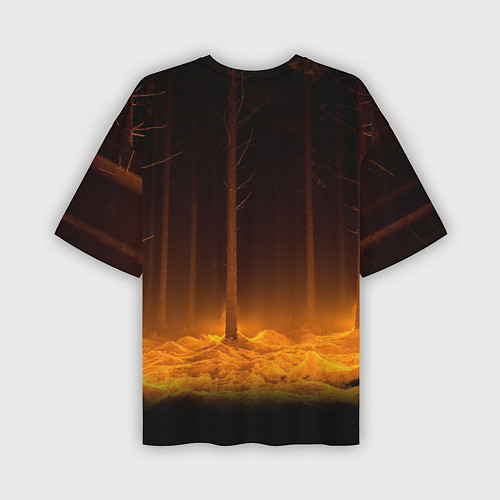 Мужская футболка оверсайз Skeletons dab - dark forest / 3D-принт – фото 2