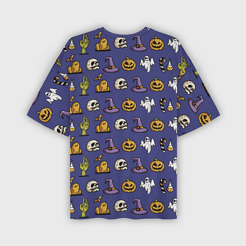Мужская футболка оверсайз Halloween pattern / 3D-принт – фото 2