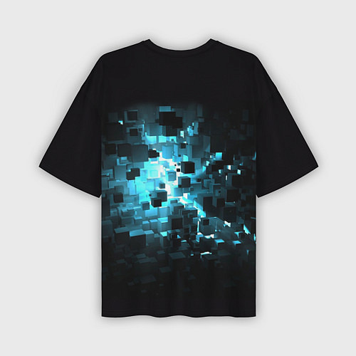 Мужская футболка оверсайз Прорыв - абстрактные кубы / 3D-принт – фото 2