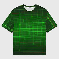 Футболка оверсайз мужская Нейросеть - текстура, цвет: 3D-принт