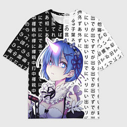 Мужская футболка оверсайз Рем - одержимая как демон