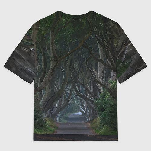 Мужская футболка оверсайз Ведьма с тыквой и в крутых колготках - Halloween / 3D-принт – фото 2