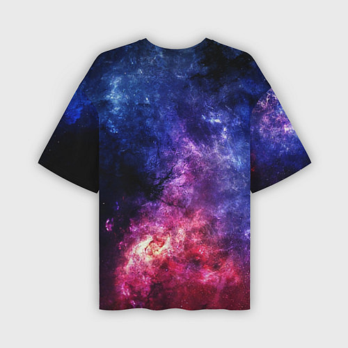 Мужская футболка оверсайз Космическая туманность Млечного пути / 3D-принт – фото 2