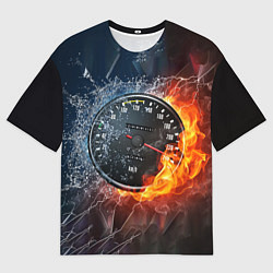 Футболка оверсайз мужская Need for Speed - спидометр, цвет: 3D-принт