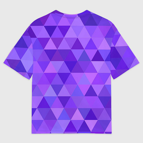 Мужская футболка оверсайз Фиолетовые фигуры / 3D-принт – фото 2