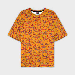 Мужская футболка оверсайз Halloween Pumpkin Pattern