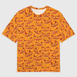 Мужская футболка оверсайз Halloween Pumpkin Pattern