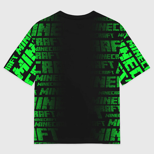 Мужская футболка оверсайз Лицо Крипера - Майнкрафт / 3D-принт – фото 2