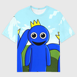 Мужская футболка оверсайз Blue: Rainbow Friends
