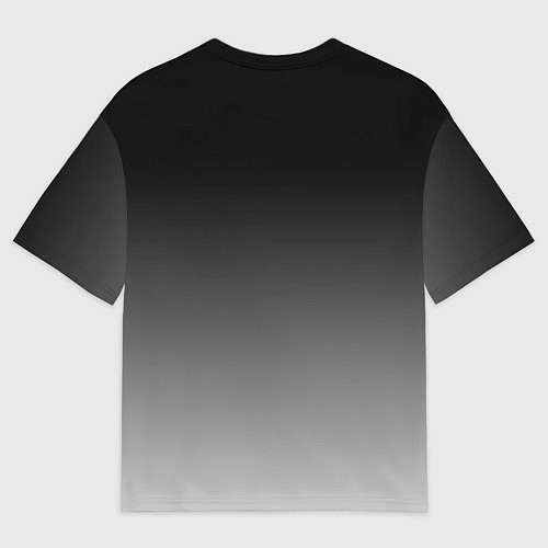Мужская футболка оверсайз Серый градиент / 3D-принт – фото 2