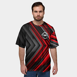 Футболка оверсайз мужская Опель строгий стиль, цвет: 3D-принт — фото 2