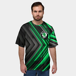 Футболка оверсайз мужская Skoda строгий стиль, цвет: 3D-принт — фото 2