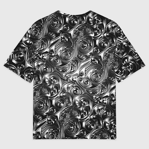 Мужская футболка оверсайз Стальные узоры / 3D-принт – фото 2