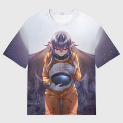 Футболка оверсайз мужская Ирина Люминеск арт - Луна Лайка и Носферату, цвет: 3D-принт