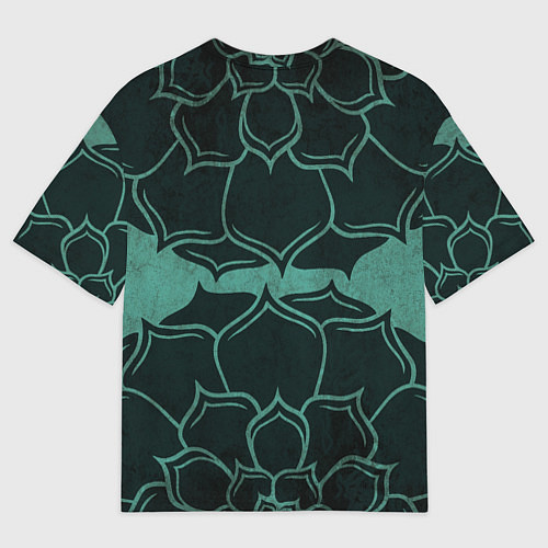 Мужская футболка оверсайз Абстрактный цветочный узор / 3D-принт – фото 2