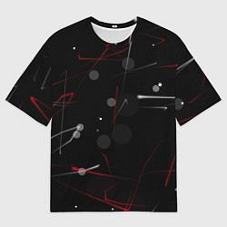 Футболка оверсайз мужская Движение частиц, цвет: 3D-принт