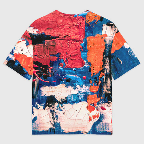 Мужская футболка оверсайз Текстура из красок / 3D-принт – фото 2