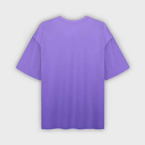 Мужская футболка оверсайз Красивый фиолетовый градиент с цветами / 3D-принт – фото 2