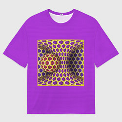 Футболка оверсайз мужская Вращающийся шар - оптическая иллюзия, цвет: 3D-принт