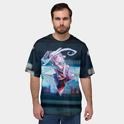 Футболка оверсайз мужская Аяка Камисато в примогеме, цвет: 3D-принт — фото 2