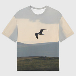 Футболка оверсайз мужская Чайка, цвет: 3D-принт